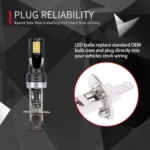 2 PCS H1 DC12V-24V / 12W / 3000K / 800LM 12LEDs SMD-3030 Car LED Fog Light - Image 5