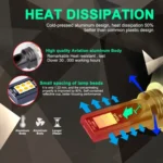 2 PCS H3 DC12V-24V / 12W / 3000K / 800LM 12LEDs SMD-3030 Car LED Fog Light - Image 9