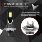 2 PCS H7 DC12V-24V / 12W / 3000K / 800LM 12LEDs SMD-3030 Car LED Fog Light - Image 5