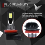 2 PCS H11 / H8 DC12V-24V / 12W / 3000K / 800LM 12LEDs SMD-3030 Car LED Fog Light - Image 5