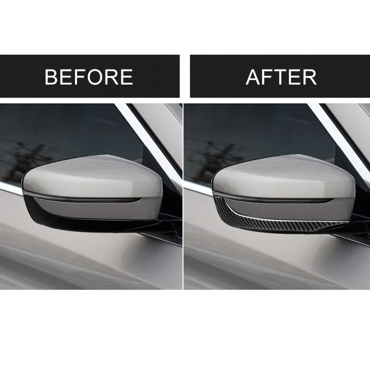 CRP0483_6.webp 2 PCS Car Carbon Fiber Rearview Mirror Bumper Strip Decorative Sticker for BMW G30 (2018-2019) / G11 (2016-2019), Right Drive without Lens - Image 7