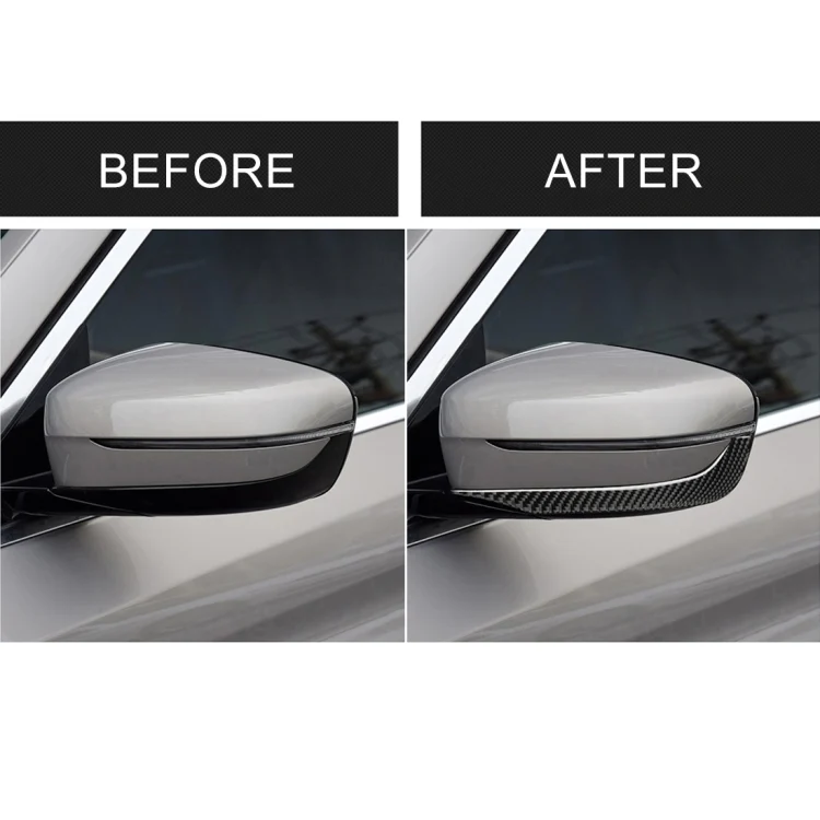 CRP0485_6.webp 2 PCS Car Carbon Fiber Rearview Mirror Bumper Strip Decorative Sticker for BMW G30 (2018-2019) / G11 (2016-2019), Left Drive without Lens - Image 7