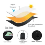 210D Oxford Cloth Waterproof Sunscreen Scooter Tractor Car Cover, Size: L - Image 7