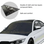 Car 210D Vinyl Glue Oxford Cloth Magnet snow Shield Front Windshield Sunshade Antifreeze Insulation, Size: 215cm x 155cm - Image 4