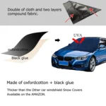 Car 210D Vinyl Glue Oxford Cloth Magnet snow Shield Front Windshield Sunshade Antifreeze Insulation, Size: 215cm x 155cm - Image 5