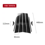 8 in 1 Car Carbon Fiber B Column Decorative Strip for Toyota Eighth Generation Camry 2018-2019 - Image 5