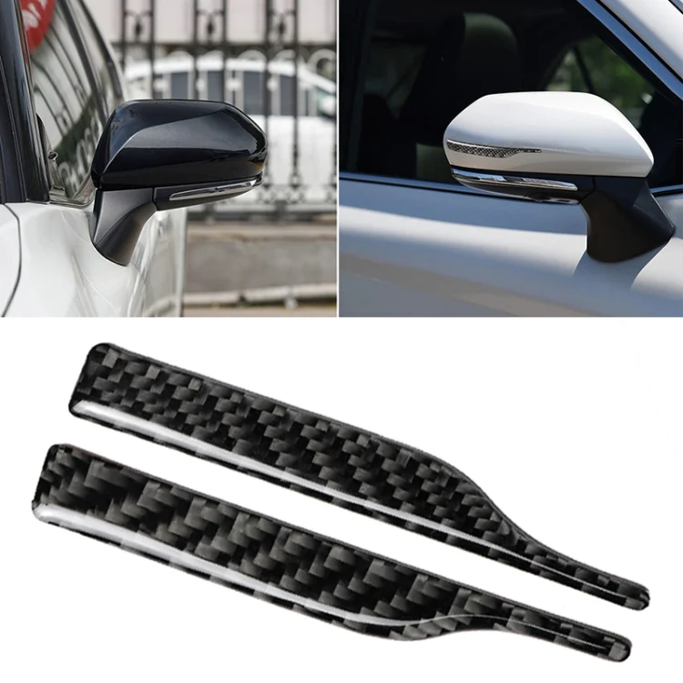 CRP0570.webp 2 PCS Car Carbon Fiber Rearview Mirror Anti-collision Strip Protection Guards Trims Stickers for Toyota Eighth Generation Camry 2018-2019 - Image 1