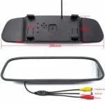 PZ604 170 Degree Car 4.3 inch Rearview Mirror Monitor with Square Camera - Image 2