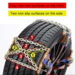 1pc Car Tire Emergency Anti-skid Chains Tyre Anti-slip Chains - Image 3