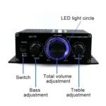 AK170 Car Mini HIFI Amplifier Audio DC 12V - Image 4