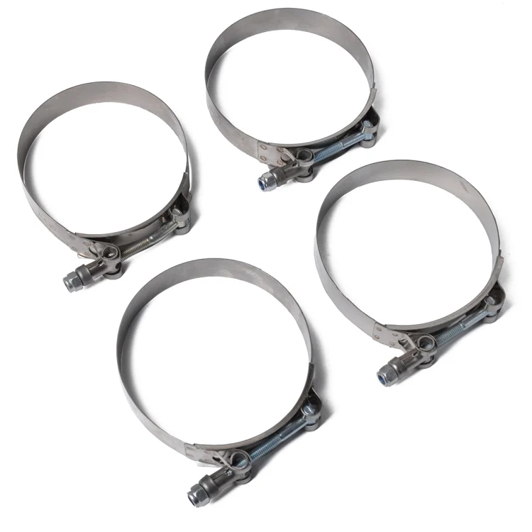 CRP1005_4.webp 4 PCS Stainless Steel T-Bolt Hose Clamps Pipe Clip Fuel Line Clip, Size: 57-65mm - Image 5