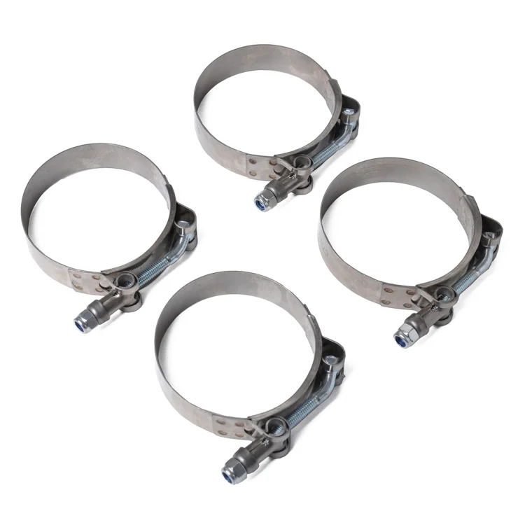 CRP1009_4.webp 4 PCS Stainless Steel T-Bolt Hose Clamps Pipe Clip Fuel Line Clip, Size: 108-116mm - Image 5