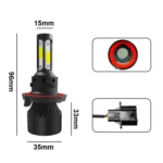 2 PCS S2 H13 / 9008 DC9-36V / 25W / 6000K / 2500LM IP68 Car LED Headlight Lamps - Image 2