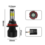 2 PCS S2 9007 / HB5 DC9-36V / 25W / 6000K / 2500LM IP68 Car LED Headlight Lamps - Image 2
