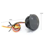 B3612 DC 0-100V IP67 Universal Car / RV / Boat Modified Digital Voltmeter with Cable, Cable Length: 18cm - Image 4