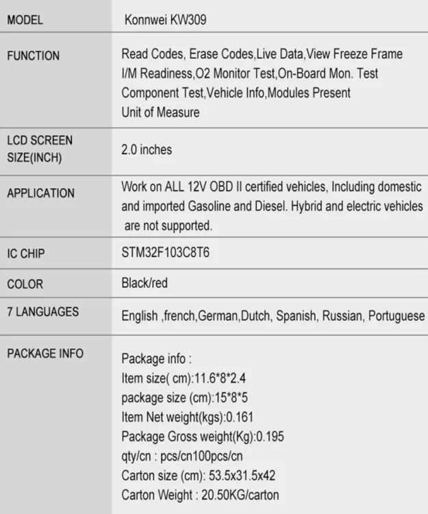 CRP1093B_17.webp KONNWEI KW309 V309 V310 MS309 Code Reader OBD2 Scanner Diagnostic Tool - Image 18
