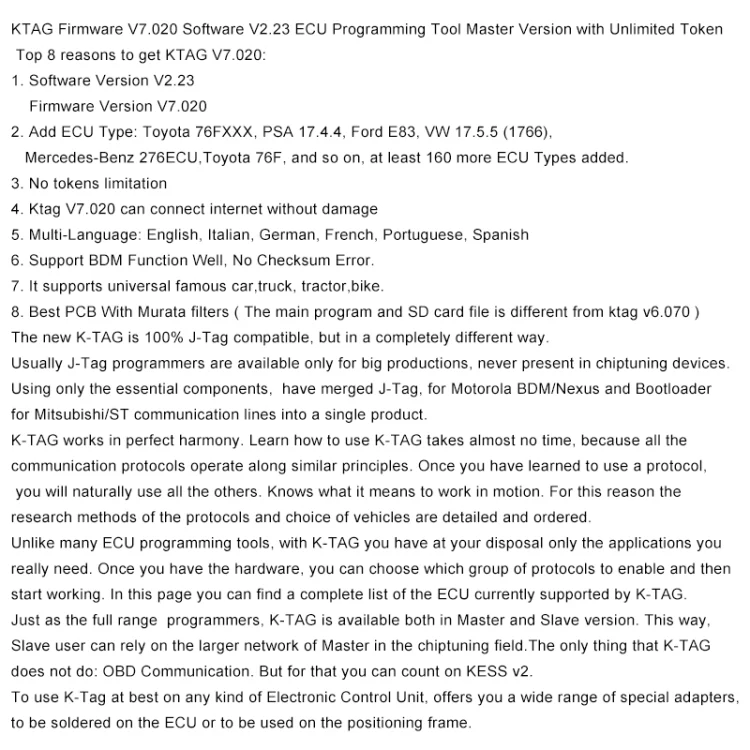 CRP1099_7.webp KTAG V7.020 Red PCB Board ECU Programming Tool Unlimited Token, EU Plug - Image 8
