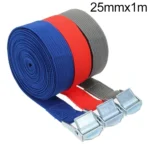 Car Tension Rope Luggage Strap Belt Auto Car Boat Fixed Strap with Alloy Buckle,Random Color Delivery, Size: 25mm x 1m