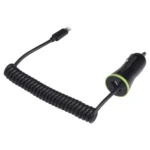 17W 3.4A Mini USB Car Charger with 8 Pin Spring Cable - Image 2