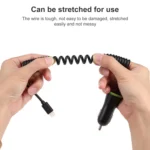 17W 3.4A Mini USB Car Charger with 8 Pin Spring Cable - Image 6