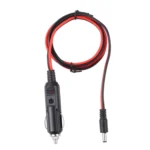 12V/24V 5.5x2.1mm DC Power Supply Adapter Plug Coiled Cable Car Charger, Length: 1m - Image 2