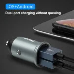 IVON CC37 15W 3.1A Dual USB Mini Car Charger + 1m USB to Micro USB Fast Charge Data Cable Set - Image 4