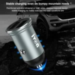 IVON CC37 15W 3.1A Dual USB Mini Car Charger + 1m USB to Micro USB Fast Charge Data Cable Set - Image 6