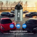 IVON CC37 15W 3.1A Dual USB Mini Car Charger + 1m USB to Micro USB Fast Charge Data Cable Set - Image 7