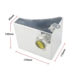 Car Modified Triangle Aluminum Alloy Cooling Water Tank Bottle Can for Nissan - Image 4