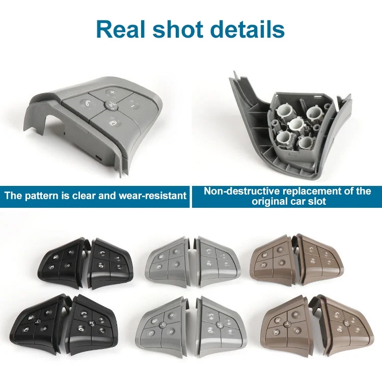 CRP1333_B1.webp Car Right Side 5-button Steering Wheel Switch Buttons Panel 1648200110 for Mercedes-Benz W164, Left Driving - Image 2