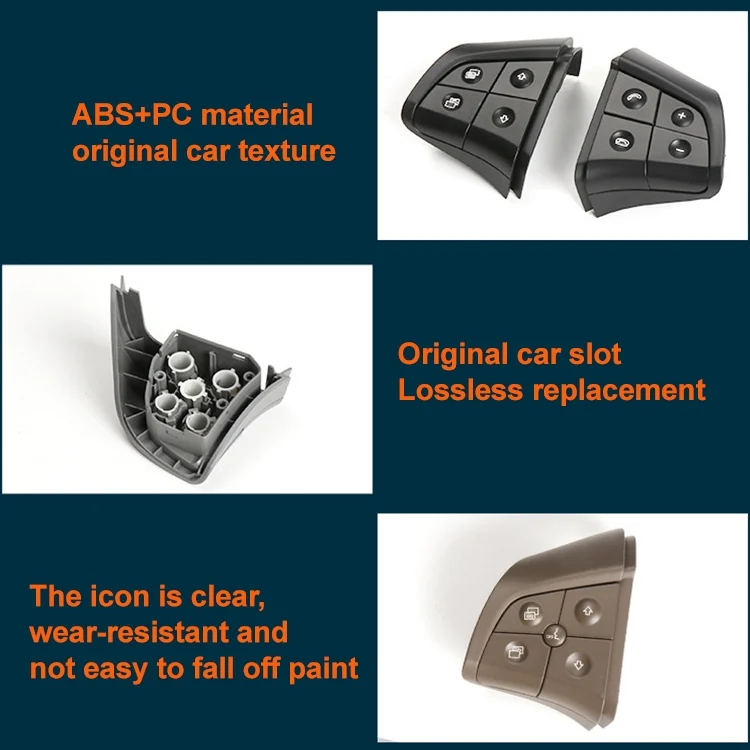 CRP1333_B4.webp Car Right Side 5-button Steering Wheel Switch Buttons Panel 1648200110 for Mercedes-Benz W164, Left Driving - Image 5