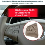 Car Right Side 5-button Steering Wheel Switch Buttons Panel 1648200110 for Mercedes-Benz W164, Left Driving - Image 6