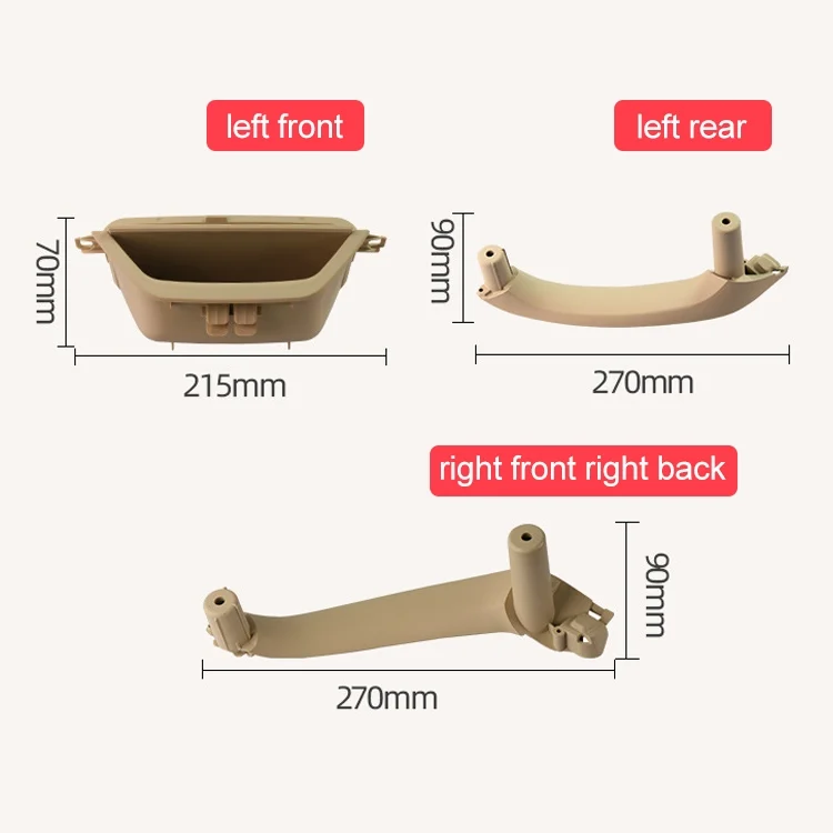 CRP1335_B1.webp Car Rear Right Inside Doors Handle Pull Trim Cover 5141 7394 519-1 for BMW X3 X4, Left Driving - Image 2