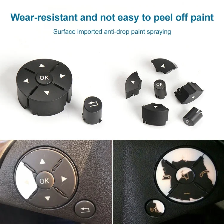 CRP1355_B3.webp 1 Pair Car Steering Wheel Switch Buttons Panel for Mercedes-Benz W204 2007-2014, Left Driving - Image 4