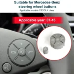 1 Pair Car Steering Wheel Switch Buttons Panel for Mercedes-Benz W204 2007-2014, Left Driving - Image 5