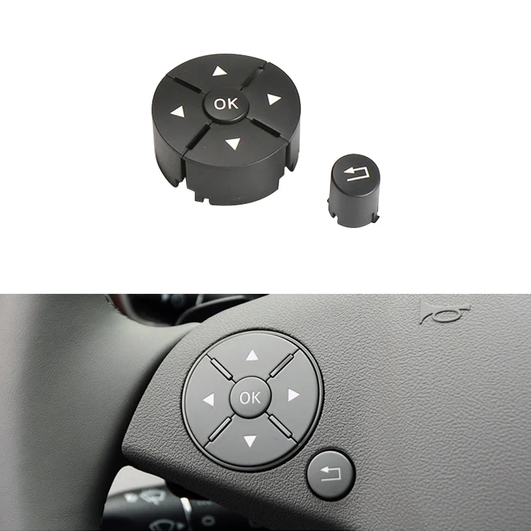 CRP1357B.webp Car Left Side Steering Wheel Switch Buttons Panel for Mercedes-Benz W204 2007-2014, Left Driving - Image 1