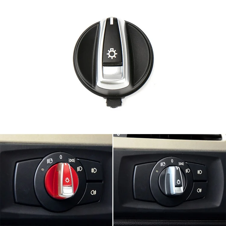 CRP1367B.webp Car Headlight Switch Button Knob Cover Trim 6131 6932 796 for BMW X1 2009-2015, Left Driving - Image 1