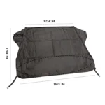 Car Folding Sunshade Front Gear Oxford Cloth Brace Snow Cover, Size: 167cm x 120cm - Image 2