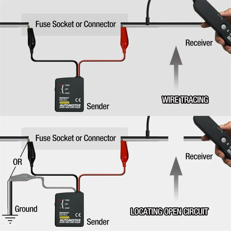 CRP1567_5.webp EM415 Car Open Circuit Short Circuit Detector Car Repair Tool Line Finder - Image 6