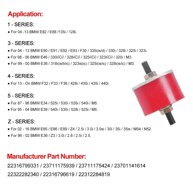 CRP1586_4.webp For BMW E34 / E90 Car Gearbox Support Pad 22316799331 - Image 5