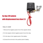 12V 200A Car Battery Remote Control Negative Breaker with 2 Remote Control - Image 4