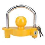 Universal Trailer Ball Hitch Coupler Lock Adjustable Trailer U Shape Coupling Lock, Random Color Delivery - Image 2