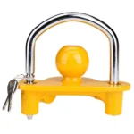 Universal Trailer Ball Hitch Coupler Lock Adjustable Trailer U Shape Coupling Lock, Random Color Delivery - Image 3