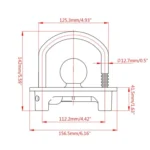 Universal Trailer Ball Hitch Coupler Lock Adjustable Trailer U Shape Coupling Lock, Random Color Delivery - Image 6