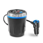 Cup Holder Car Charger Dual Cigarette Lighter 4USB Ports Charger Car MP3 Player