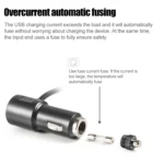 Cup Holder Car Charger Dual Cigarette Lighter 4USB Ports Charger Car MP3 Player - Image 5