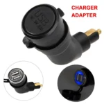 German European Standard Small Caliber Motorcycle Charger Cigarette Lighter Plug Elbow Phone Charger - Image 7