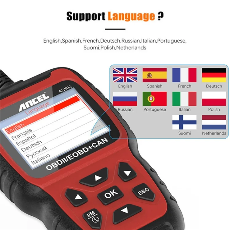 CRP1656_5.webp Ancel AS500 OBDII Scanner Engine Reader Car Diagnostics Tool - Image 6