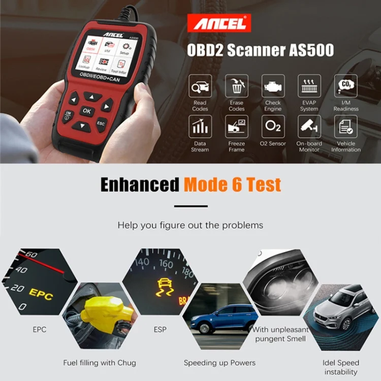 CRP1656_7.webp Ancel AS500 OBDII Scanner Engine Reader Car Diagnostics Tool - Image 8