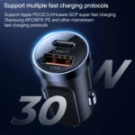 JOYROOM C-A08 30W Mini PD+QC3.0 Dual-port Smart Car Charger - Image 7